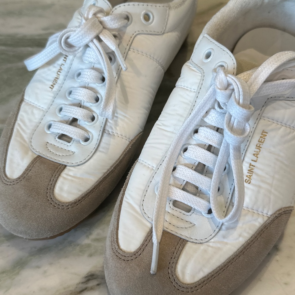 Brand new Saint Laurent white leather Sneakers - Picture 3 of 4